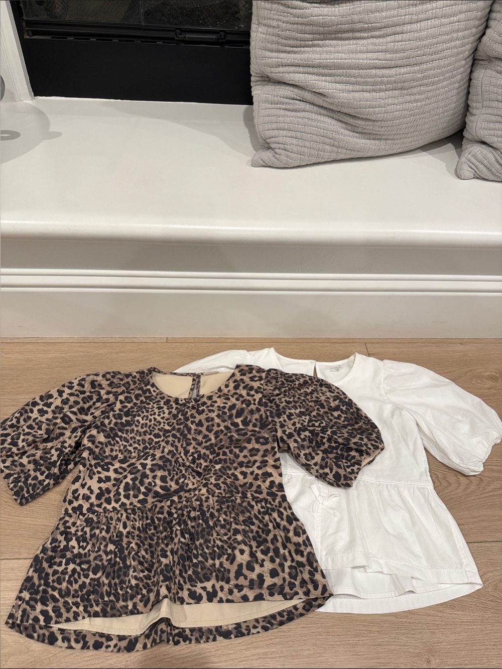 abercrombie kids Leopard Print Top and White Peplum Top